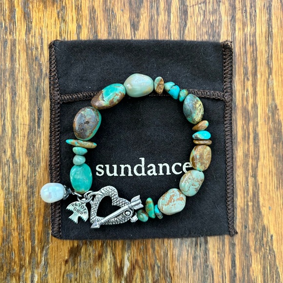 Sundance Peyote Bird Turquoise and Sterling Silver Bracelet - Picture 6 of 6